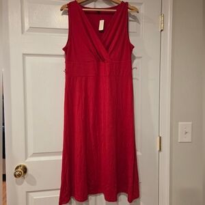 Elegant Red Sleeveless Dress